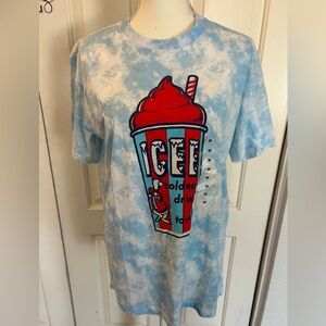 ICEE Blue Tie Dye Tshirt Size Medium New with Tags